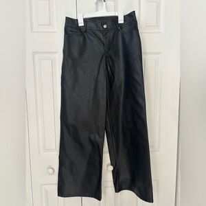 PacSun Black Faux Leather Trousers